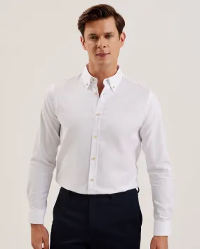 Allarde Ls Regular Branded Oxford Shirt White