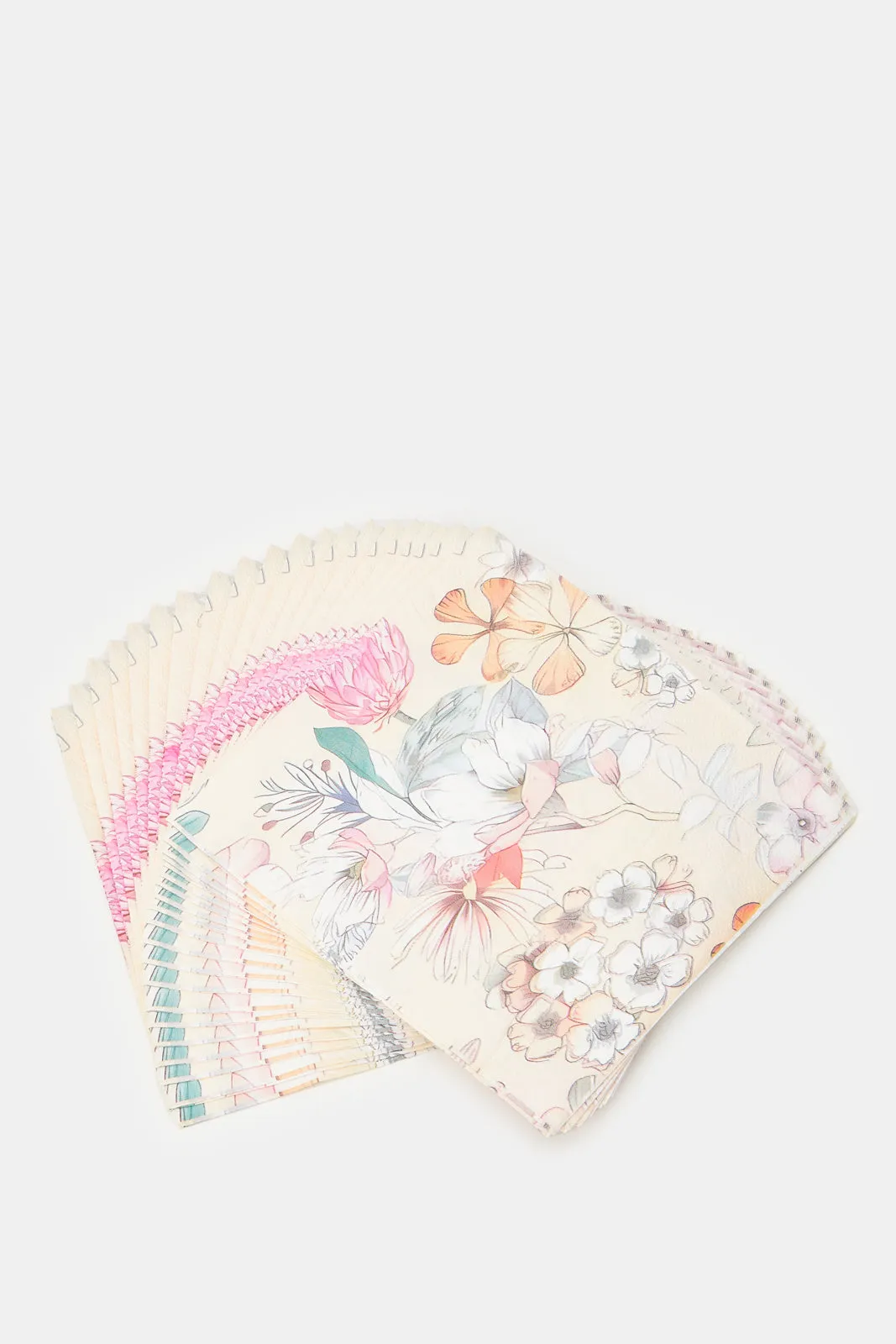 Assorted Leaf Floral Paper Napkins (20 Piece)