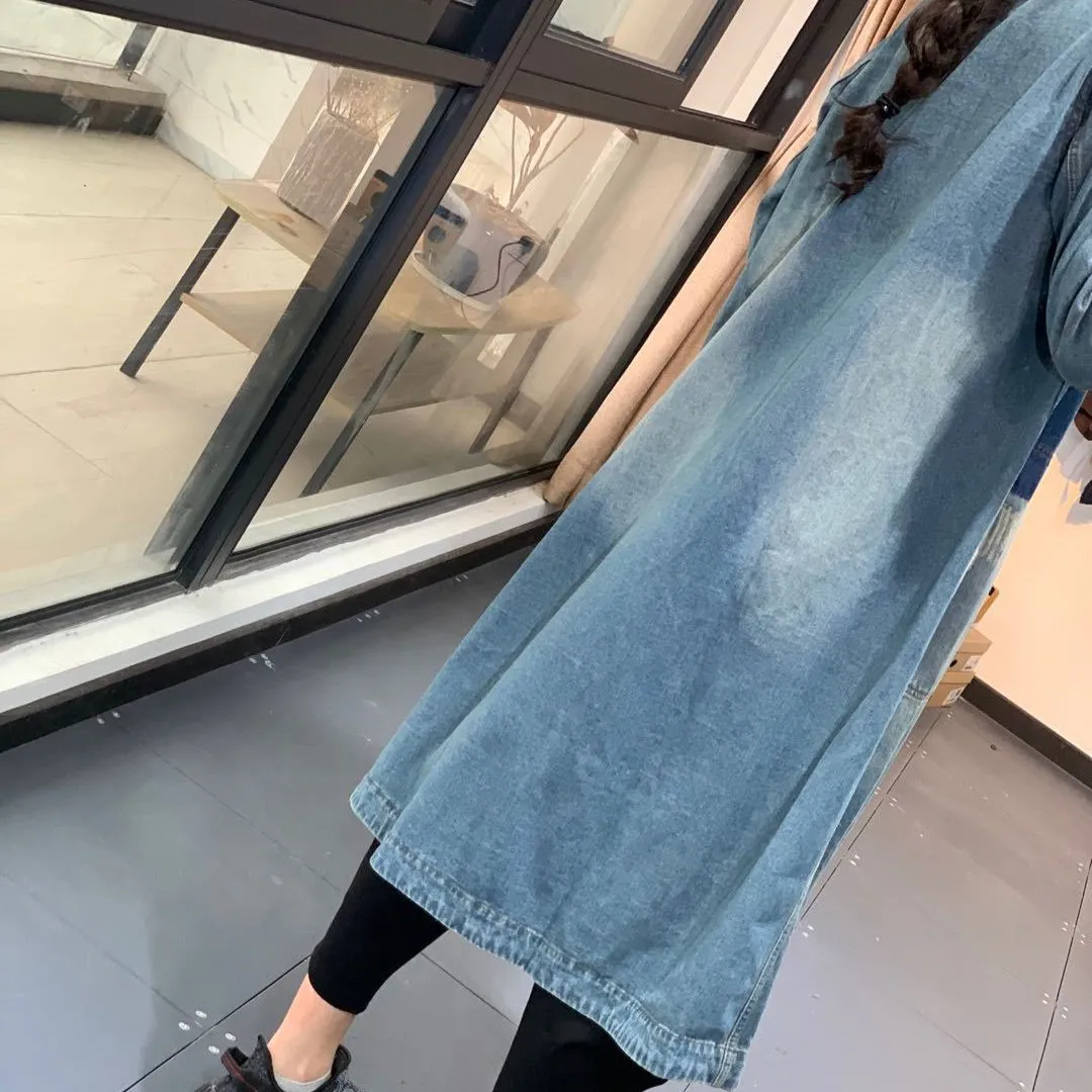 Babakud Women Autumn Loose Casual Denim Coat