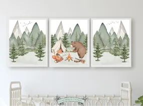 Camping Nursery Prints