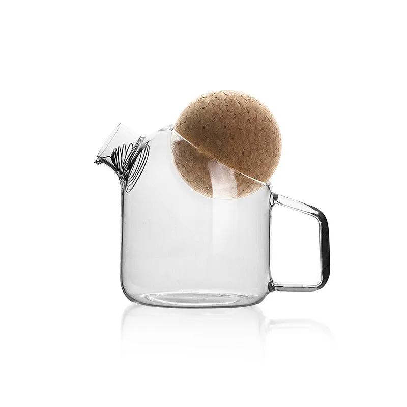 Charming Cork Ball Teapot – Fun and Functional Glass Tea Kettle