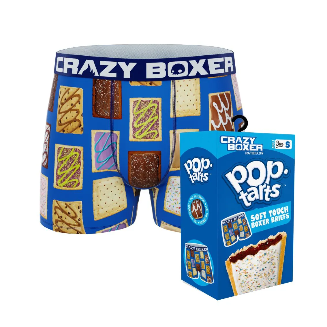 CRAZYBOXER Kellogg's Pop Tarts Men's Boxer Briefs (Creative Packaging)