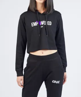 Empowered Crop Hoodie (Black)