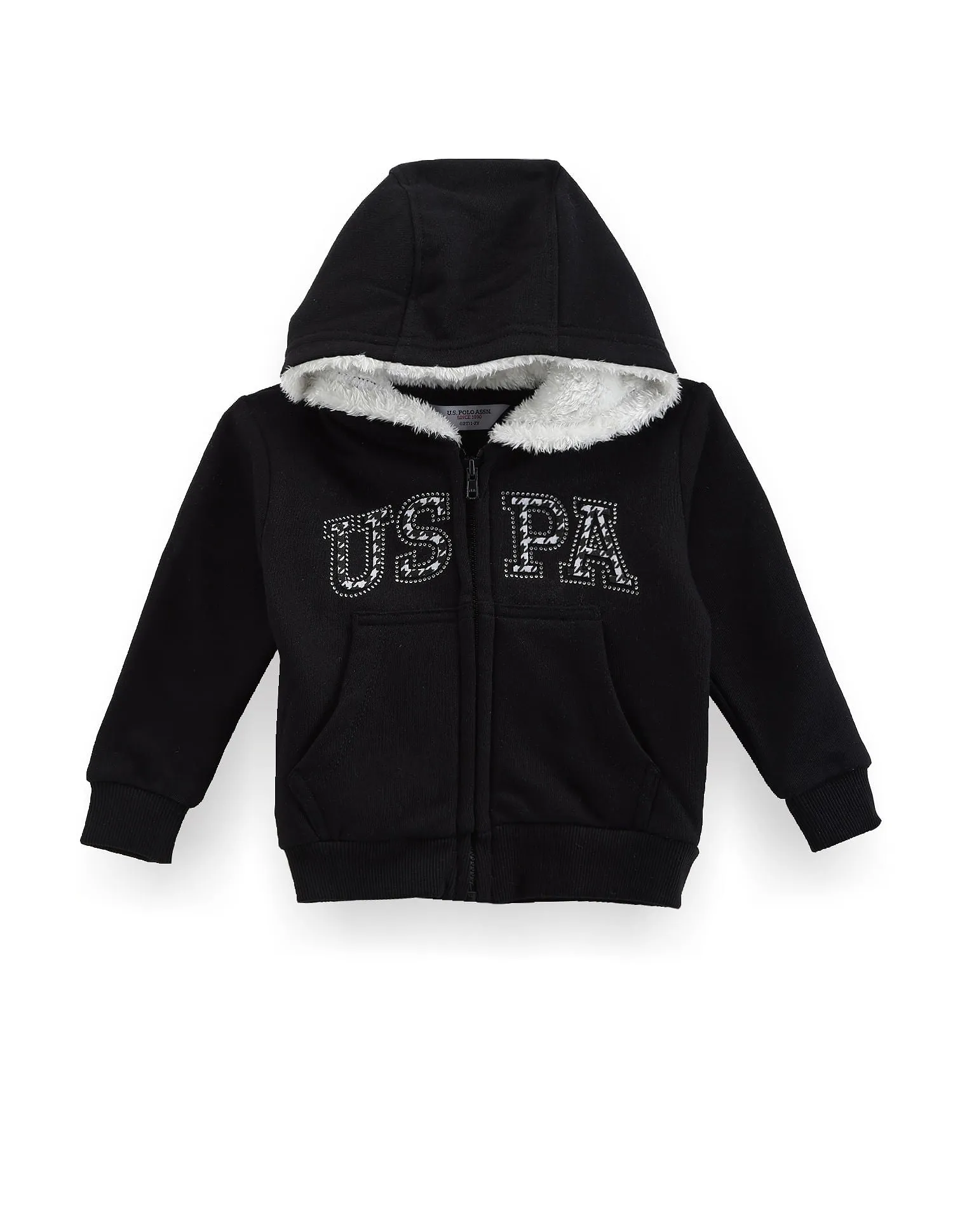 Girls Brand Print Hooded Sweatshirt