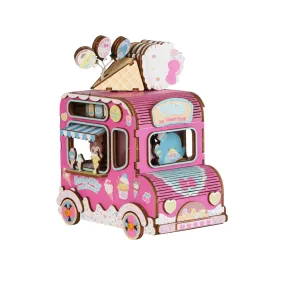 >Hands Craft Hello Kitty® and Friends Wooden Music Box: Ice Cream Truck