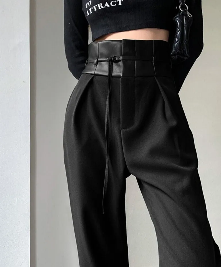 High-Waisted Pants With Waistbelt