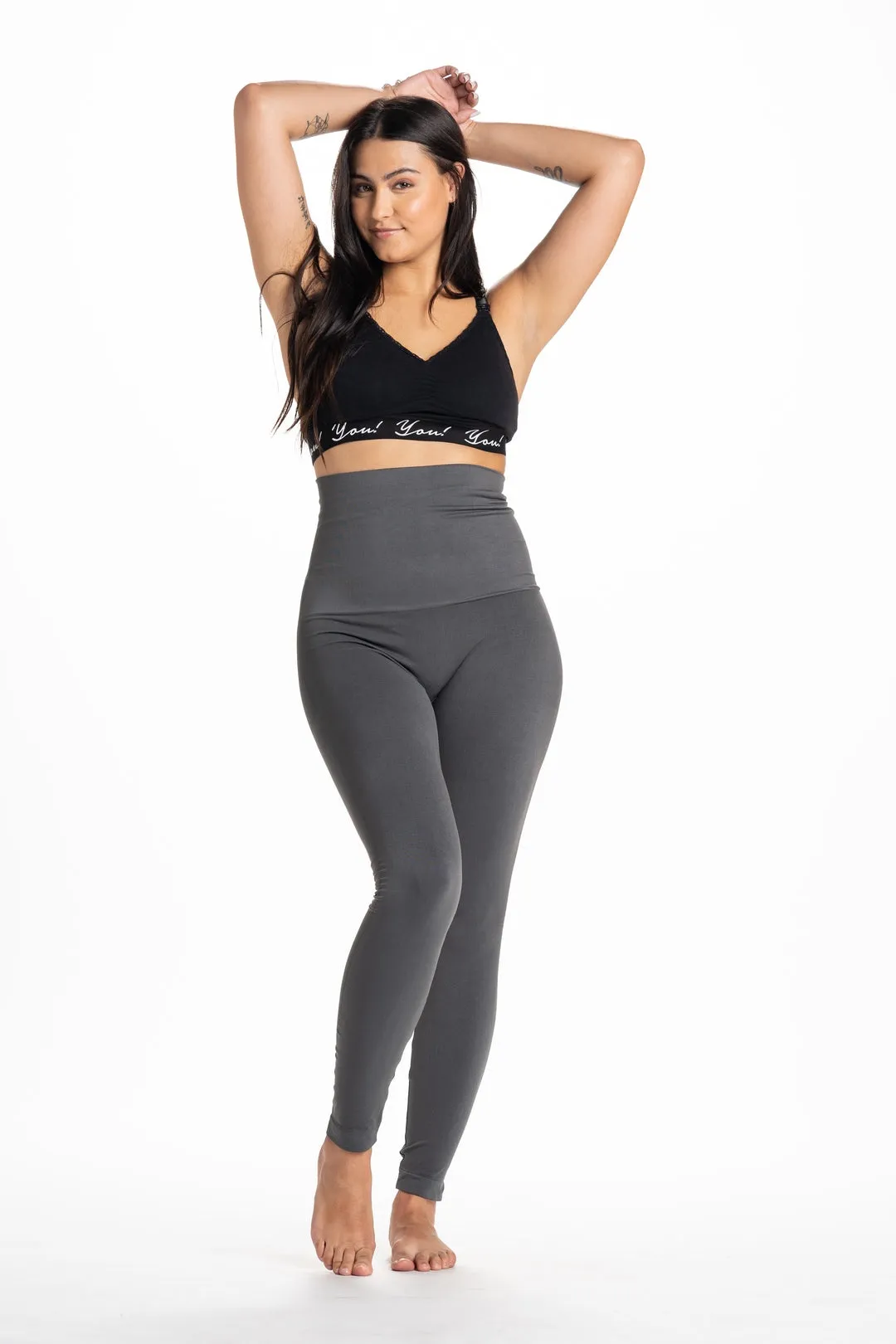 Snapback™ Postpartum Leggings - Charcoal Gray